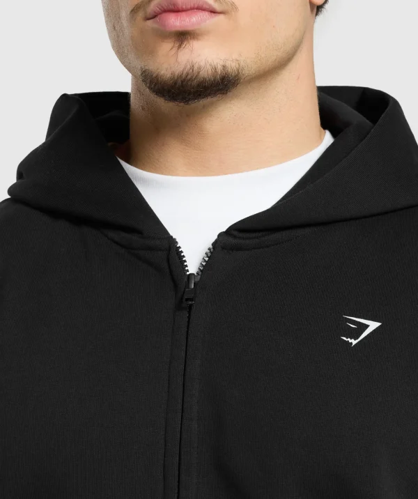 Clearance Gymshark Atlas Zip Up Hoodie Black