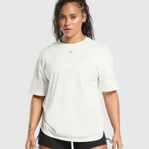 Fashion Gymshark Back Gains Graphic Oversized Tee SoftWhite