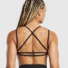 Fashion Gymshark Back Gains Sports Bra Black