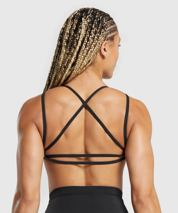 Fashion Gymshark Back Gains Sports Bra Black