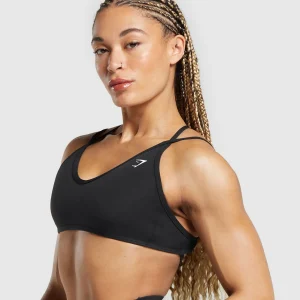 Fashion Gymshark Back Gains Sports Bra Black