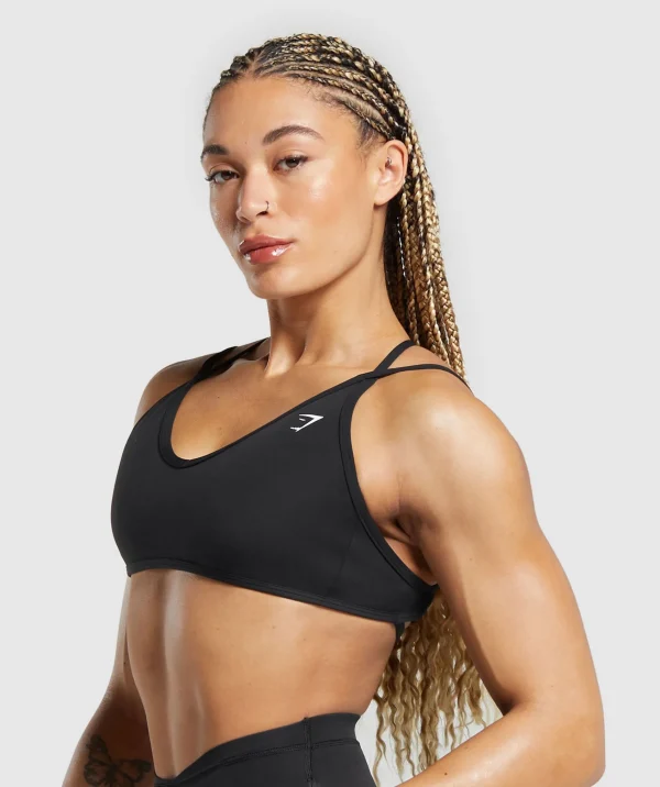 Fashion Gymshark Back Gains Sports Bra Black