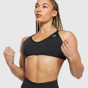 Fashion Gymshark Back Gains Sports Bra Black