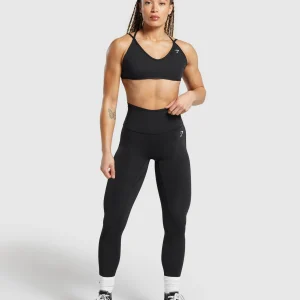 Fashion Gymshark Back Gains Sports Bra Black