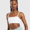 Fashion Gymshark Bandeau Sports Bra White