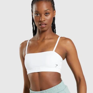 Fashion Gymshark Bandeau Sports Bra White