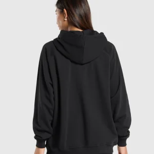 Best Gymshark Block Oversized Hoodie Black