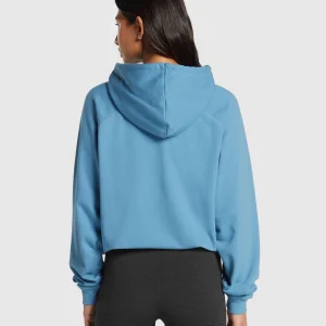 Hot Gymshark Block Oversized Hoodie ClassicBlue