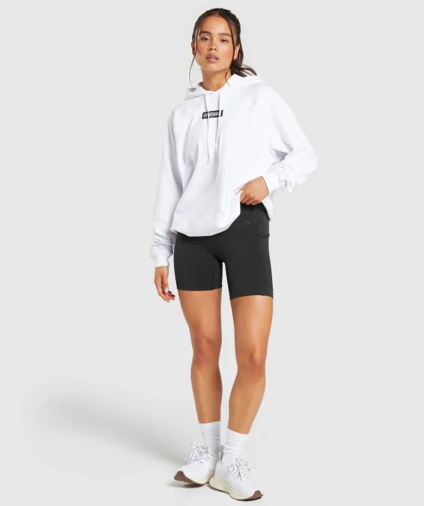 Outlet Gymshark Block Oversized Hoodie White/Black