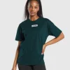 Outlet Gymshark Block Oversized T-Shirt StrongTeal