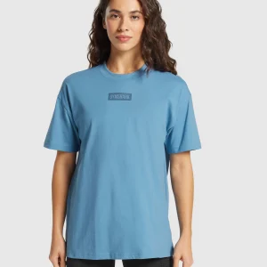 Discount Gymshark Block Oversized T-Shirt ClassicBlue