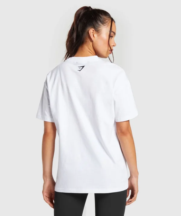 Outlet Gymshark Block Oversized T-Shirt White