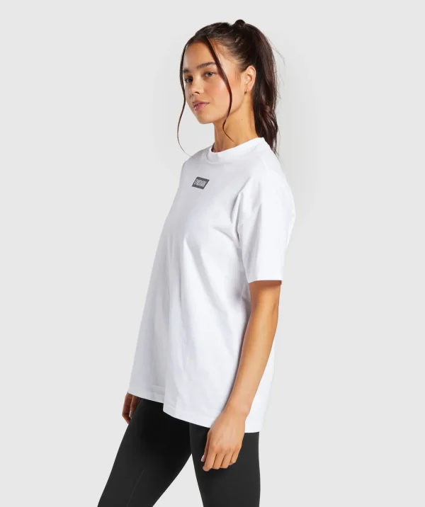 Outlet Gymshark Block Oversized T-Shirt White