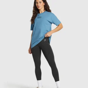 Discount Gymshark Block Oversized T-Shirt ClassicBlue