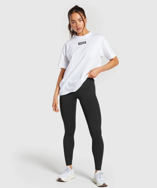 Outlet Gymshark Block Oversized T-Shirt White