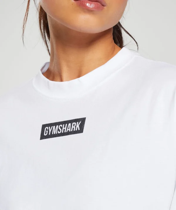 Outlet Gymshark Block Oversized T-Shirt White