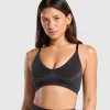 New Gymshark Blur Seamless Bralette Black/AsphaltGrey