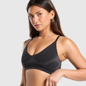 New Gymshark Blur Seamless Bralette Black/AsphaltGrey