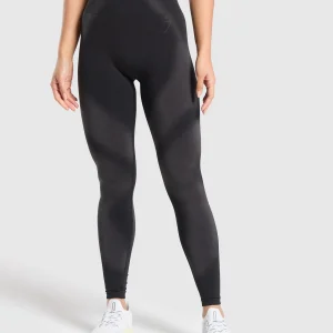 New Gymshark Blur Seamless Leggings Black/AsphaltGrey