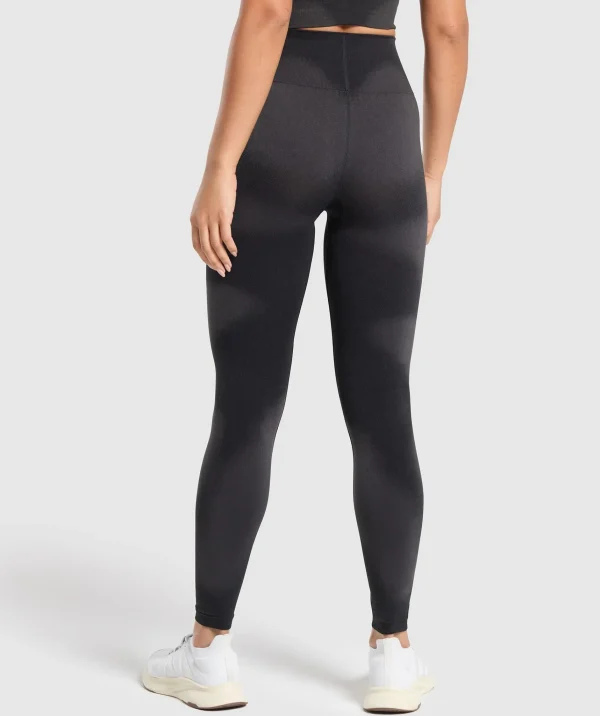 New Gymshark Blur Seamless Leggings Black/AsphaltGrey