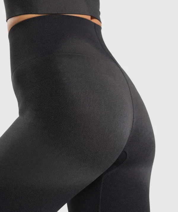 New Gymshark Blur Seamless Leggings Black/AsphaltGrey