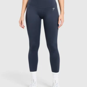 Sale Gymshark Bonded Waistband Leggings HeavyBlue