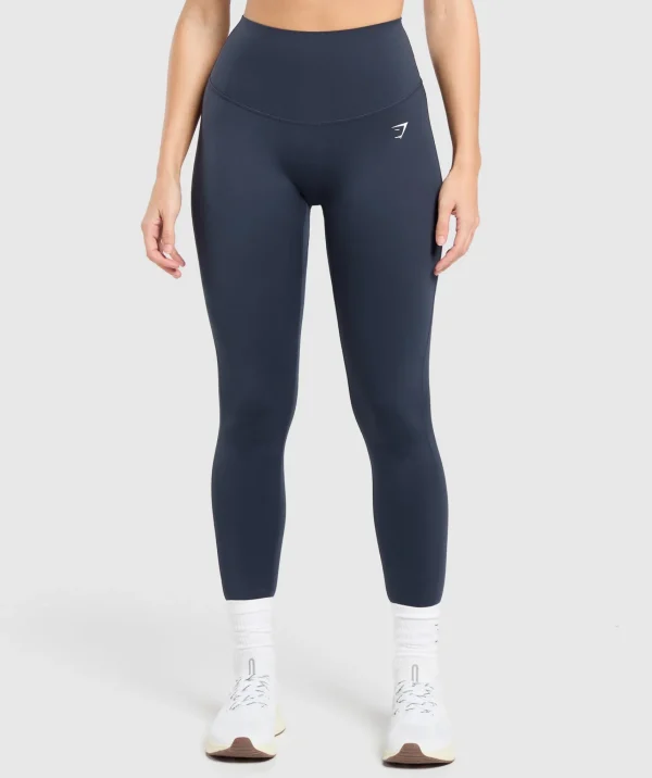 Sale Gymshark Bonded Waistband Leggings HeavyBlue