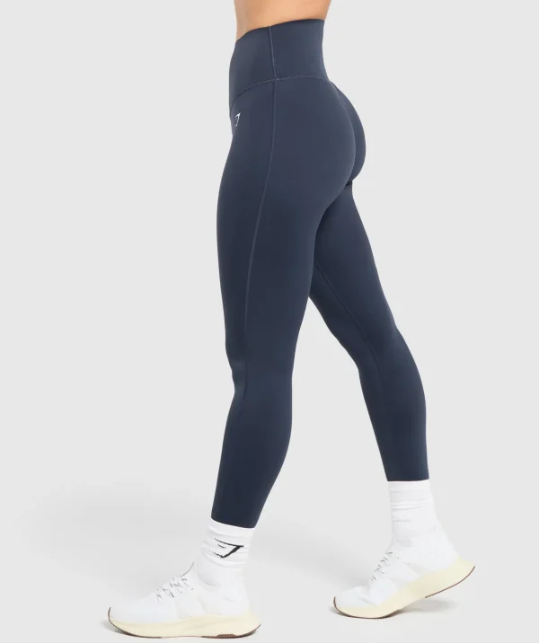 Sale Gymshark Bonded Waistband Leggings HeavyBlue