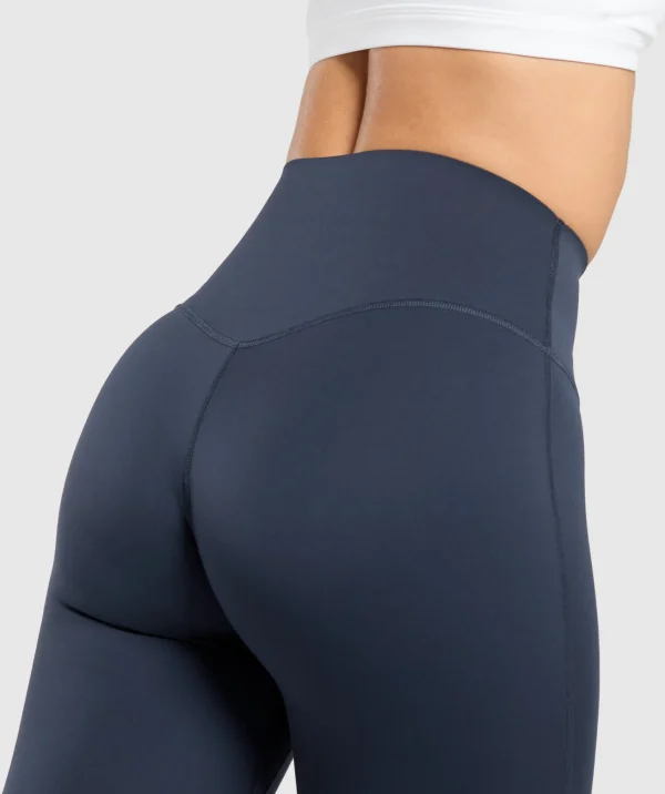 Sale Gymshark Bonded Waistband Leggings HeavyBlue