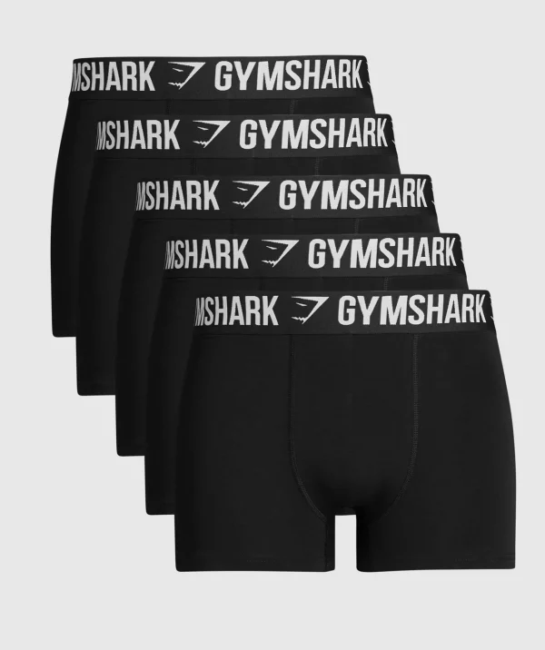 Online Gymshark Boxer Brief 5PK Black