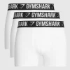 Hot Gymshark Boxer Brief 3PK White