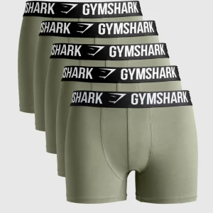 Discount Gymshark Boxer Brief 5PK UtilityGreen