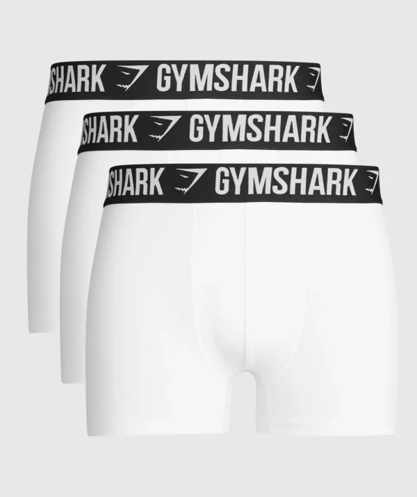 Hot Gymshark Boxer Brief 3PK White