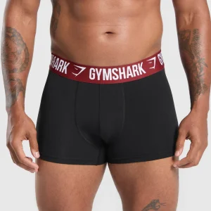 Fashion Gymshark Boxer Brief 3PK Black/WarmLilac/Black/CargoBlue/Black/RepsRed