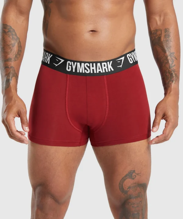 Online Gymshark Boxer Brief 3PK UtilityGreen/CargoBlue/RepsRed