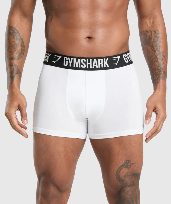 Hot Gymshark Boxer Brief 3PK White