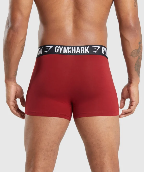 Online Gymshark Boxer Brief 3PK UtilityGreen/CargoBlue/RepsRed