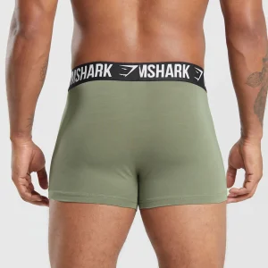 Online Gymshark Boxer Brief 3PK UtilityGreen/CargoBlue/RepsRed