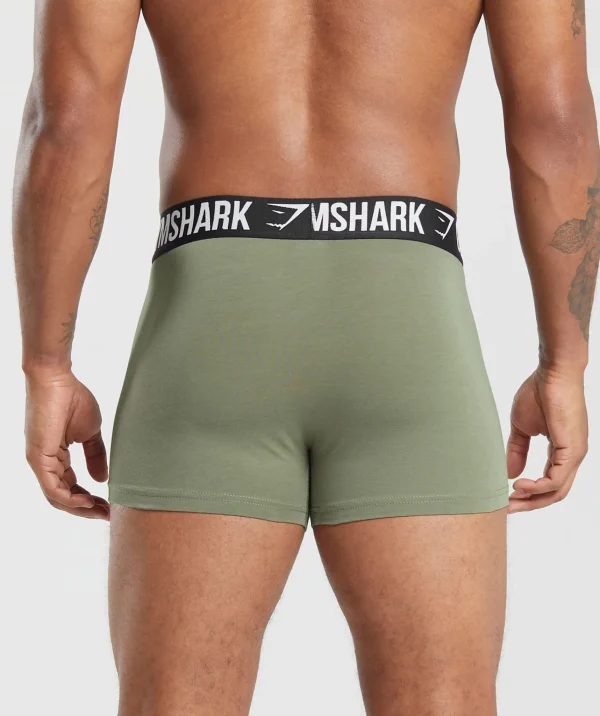 Online Gymshark Boxer Brief 3PK UtilityGreen/CargoBlue/RepsRed