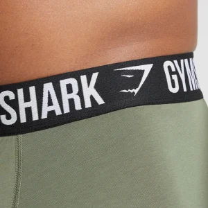 Online Gymshark Boxer Brief 3PK UtilityGreen/CargoBlue/RepsRed