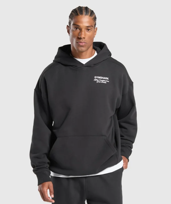 Outlet Gymshark British Iron Hoodie Black