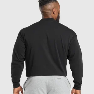 Sale Gymshark British Iron Long Sleeve T-Shirt Black