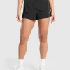 Outlet Gymshark Buckle Waisted Shorts Black