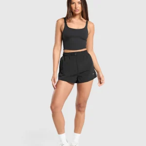 Outlet Gymshark Buckle Waisted Shorts Black