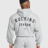 Fashion Gymshark Bulking Season Hoodie LightGreyCoreMarl