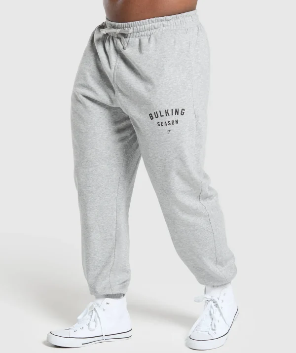 Sale Gymshark Bulking Season Joggers LightGreyCoreMarl