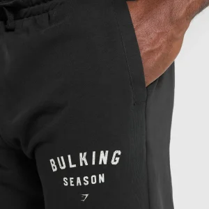 Hot Gymshark Bulking Season Joggers Black