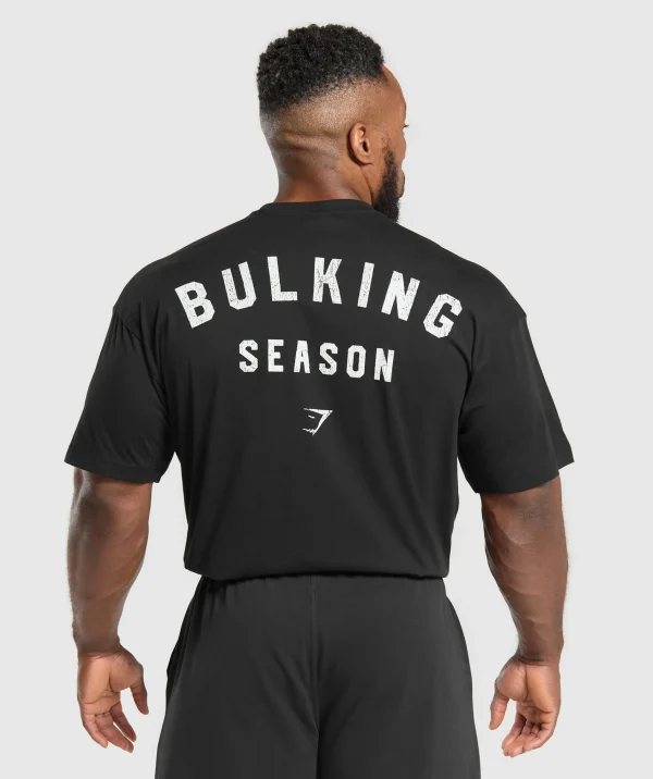 Best Gymshark Bulking Season T-Shirt Black