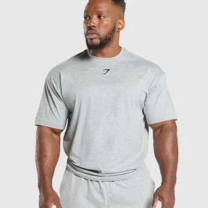 Clearance Gymshark Bulking Season T-Shirt LightGreyCoreMarl