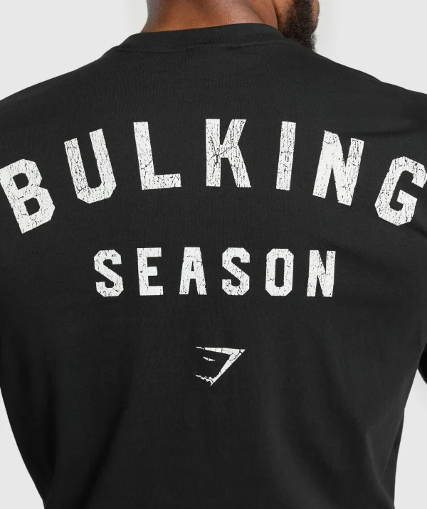 Best Gymshark Bulking Season T-Shirt Black